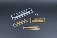 VIN TAGS: Four early blank VIN / ID tags