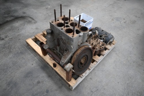 LANCIA: A Lancia Lambda Tipo 79, eight series engine, stamped with number '8859', block, sump & flywheel with matching numbers