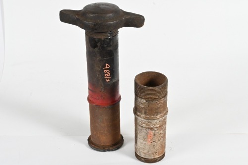 LANCIA: Two Lancia Lambda spare wheel holders, one to suit a single wheel and one to suit twin