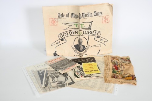 ROGER BARKER: A group of items all relating to the 1957 Isle of Man Tourist Trophy