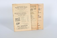 ROGER BARKER: Three official programmes from motor cycle events held in Ballarat, Victoria in the 1950s