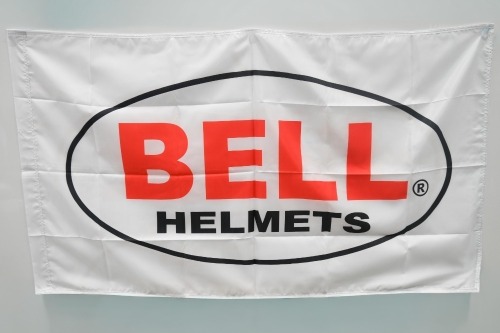 BELL HELMETS: A new Bell Helmets flag, 87cm high, 1.55m wide