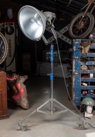 BENJAMIN: A Large Benjamin Focaset Floodlight on tripod trolley stand