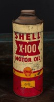 SHELL: A Shell one quart oil tin