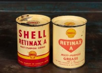 SHELL: Two Shell 1 lb net Retinax A grease tins
