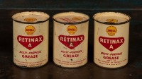 SHELL: Three Shell Retinax A grease tins 1lb each