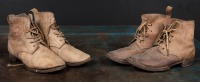 WWII: Two pairs of Japanese military leather combat boots