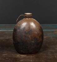 WWII: A WWII Japanese aluminium canteen, with later added handle, no stopper