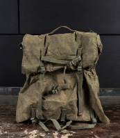VIETNAM WAR: An Australian army Vietnam war era backpack, shows signs of wear consistent with age and use, some mould present
