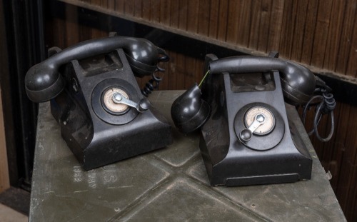 TELEPHONE: Two 1960s Bakelite telephone 400 series, type 403MT
