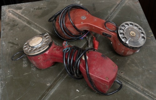 TELEPHONES: Two 1970s buttinski linemen's test phones