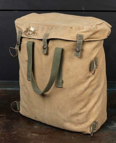 HAVERSACK: A vintage military heavy canvas haversack