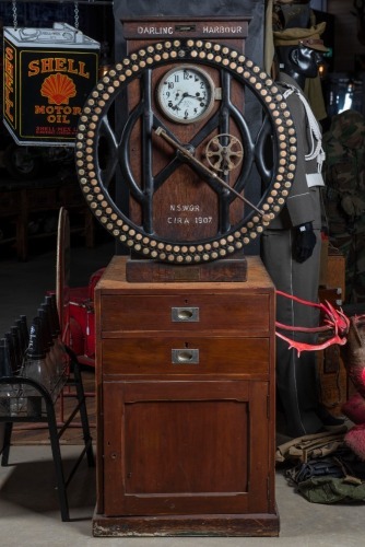 DARLING HARBOUR: An impressive early 20th century Bundy clock and timesheets purportedly from Darling Harbour Sydney goods yards