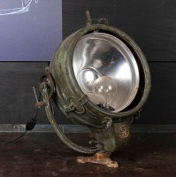 GENERAL ELECTRIC: A vintage General Electric brass searchlight