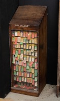 NSW RAILWAYS: An early 20th century hardwood train ticket cabinet with numerous NSW train tickets