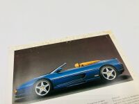 FERRARI: A two-page colour specification sheet for the F355 Spider, Italian/English text - 2