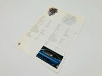 FERRARI: A two-page colour specification sheet for the F355 Spider, Italian/English text - 3