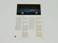 FERRARI: A two-page colour specification sheet for the F355 Spider, Italian/English text - 4