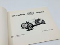 BUGATTI: A copy of the Australasian Bugatti Register compiled by Bob King in 1974, softcover with a small crease on front cover - 4