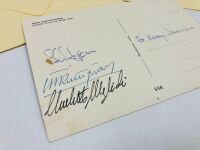 FERRARI: A signed card from former CEO of Ferrari Luca di Montezemolo dated Christmas 2000 together with a postcard signed by three drivers. - 2