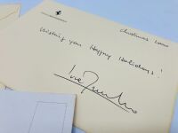 FERRARI: A signed card from former CEO of Ferrari Luca di Montezemolo dated Christmas 2000 together with a postcard signed by three drivers. - 4