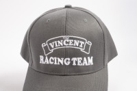 A pair of grey 'The Vincent Racing Team' caps, adjustable, One size fits most' - 2