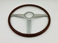 MOMO STEERING WHEEL: An original 400mm steering wheel with wooden rim - 3
