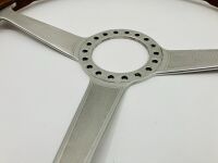 MOMO STEERING WHEEL: An original 400mm steering wheel with wooden rim - 4