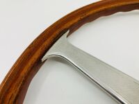 MOMO STEERING WHEEL: An original 400mm steering wheel with wooden rim - 5