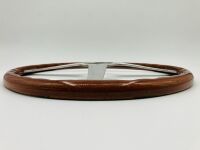 MOMO STEERING WHEEL: An original 400mm steering wheel with wooden rim - 7