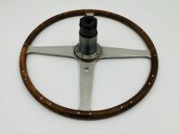 STEERING WHEEL: An original 430mm four-spoke steering wheel, including splined boss, possibly from a Ferrari Tipo 500/625 racing car - 3