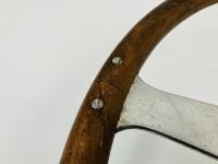 STEERING WHEEL: An original 430mm four-spoke steering wheel, including splined boss, possibly from a Ferrari Tipo 500/625 racing car - 4