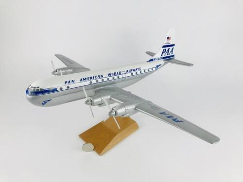 PAN AM SUPER STRATOCRUISER: A 1:70 scale (48cm long) 'Clipper Invincible' wooden model, registration 'N1040V'.