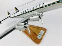 LUFTHANSA: A 1:65 scale (49cm long) 'Constellation Super - G' wooden model, registration 'D-ALAP', with radio aerials. - 4