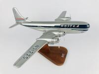 UNITED AIRLINES: A 1:100 scale (33cm long) 'Boeing Stratocruiser' wooden model, registration 'N31225'. - 2