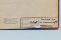RW 3: A large 1958 dated blueprint diagram of the framework of a Rhein West Flug RW 3 aircraft, scale 1:5, diagram number 509.42, 82cm high, 146cm wide - 2