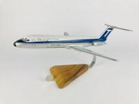 TAA DC9: A 1:80 scale (40cm long) McDonnell Douglas DC9 wooden model, registration 'VH-TJK'.
