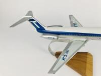TAA DC9: A 1:80 scale (40cm long) McDonnell Douglas DC9 wooden model, registration 'VH-TJK'. - 3