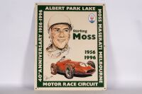 ALBERT PARK: A limited edition (8/100) commemorative enamel sign featuring Stirling Moss [Location: Melbourne]