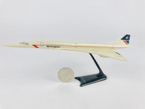 CONCORDE: A 1:250 scale (25cm long) British Airways plastic model with new livery.