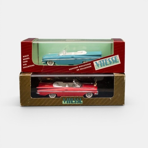 146 · CHEVROLET: A pair of 1:43 scale Vitesse models, a 1959 Chevrolet Impala "Ranchero", also a 1959 Chevrolet Impala convertible