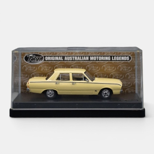 VF VALIANT: A Trax 1:43 scale Chrysler VF Valiant Pacer sedan model, finished in yellow paintwork, model number TR63