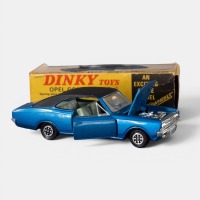 OPEL: A Dinky toys Opel Commodore model, finished in blue paintwork with a black vinyl roof, this model has the speedwheels, model number 179, made in England - 2