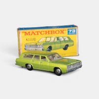MERCURY: A Matchbox Lesney 1968 Mercury wagon model, finished in green paintwork, still has the dogs in the rear, an early auto steer model, model number 73, made in England - 2
