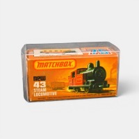 LOCOMOTIVE: A Matchbox 1-75 steam locomotive model, finished in red paintwork, decals 4345 still intact, model number 43, made in England - 2