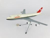 SWISSAIR BOEING 747-400: A 1:200 scale (35cm long) plastic model