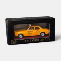HQ BELMONT: A Trax 1:43 scale Holden HQ Belmont sedan model, finished in orange paintwork with the Yellow Cab Co livery, part of the Aussie taxi series of models, model number TR17H