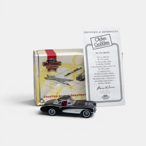 CORVETTE: A Matchbox collectibles model, of a 1956 Chevrolet Corvette, finished in black paintwork, model number DYG06-M
