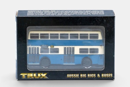 SYDNEY ATLANTEAN: A Trux 1:76 scale 1970 Sydney Atlantean double decker bus model, finished in the Public Transport Commission NSW colours, model number TX17