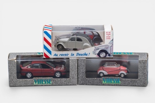 EUROPEAN: Three Vitesse 1:43 scale European make models in original boxes